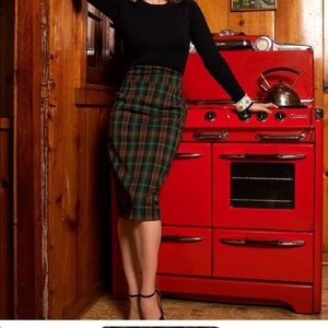 Pinup Couture Plaid Retro Vintage Inspired Skirt